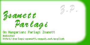 zsanett parlagi business card